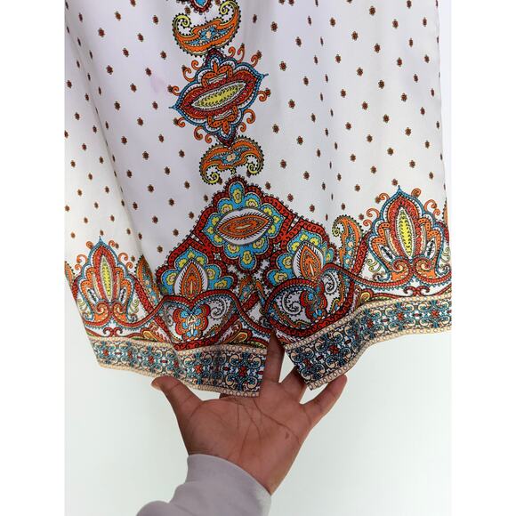 Antonio Melani Paisley Shift Dress Women Size 2 Multicolor Zip Back - Picture 5 of 12